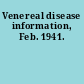 Venereal disease information, Feb. 1941.