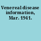 Venereal disease information, Mar. 1941.