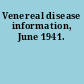 Venereal disease information, June 1941.