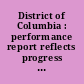 District of Columbia : performance report reflects progress and opportunities for improvement.