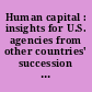Human capital : insights for U.S. agencies from other countries' succession planning and management initiatives.