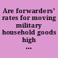 Are forwarders' rates for moving military household goods high enough to cover costs? : report /