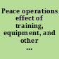 Peace operations effect of training, equipment, and other factors on unit capability : report to congressional requesters /
