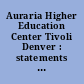 Auraria Higher Education Center Tivoli Denver : statements of operating expenses for the year ended December 31, 1992 and independent auditors' report /