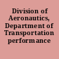 Division of Aeronautics, Department of Transportation performance audit.