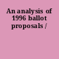 An analysis of 1996 ballot proposals /