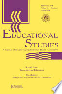 Ecojustice and Education : a Special Issue of educational Studies /