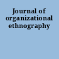 Journal of organizational ethnography