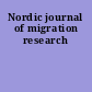 Nordic journal of migration research