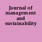 Journal of management and sustainability