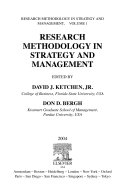 Research methodology in strategy and management /