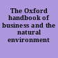 The Oxford handbook of business and the natural environment
