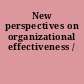 New perspectives on organizational effectiveness /
