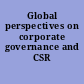 Global perspectives on corporate governance and CSR