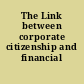 The Link between corporate citizenship and financial performance.