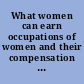 What women can earn occupations of women and their compensation : essays on all of the leading trades and professions in America in which women have asserted their ability with data as to the compensation afforded in each one /