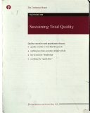 Sustaining total quality /
