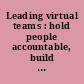 Leading virtual teams : hold people accountable, build trust, encourage collaboration /