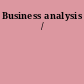 Business analysis /