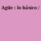 Agile : lo básico /