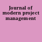 Journal of modern project management