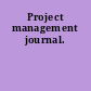 Project management journal.