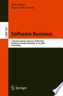 Software business : 11th international conference, ICSOB 2020, Karlskrona, Sweden, November 16-18, 2020 : proceedings /
