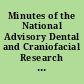 Minutes of the National Advisory Dental and Craniofacial Research Council ... meeting