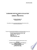 Guidelines for the clinical evaluation of general anesthetics.