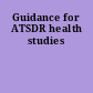Guidance for ATSDR health studies