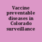 Vaccine preventable diseases in Colorado surveillance report