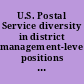 U.S. Postal Service diversity in district management-level positions : report to the ranking minority member, Subcommittee on the Postal Service, Committee on Government Reform, House of Representatives /