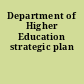 Department of Higher Education strategic plan