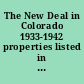 The New Deal in Colorado 1933-1942 properties listed in the National register of historic places or the Colorado state register.