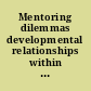 Mentoring dilemmas developmental relationships within multicultural organizations /