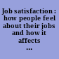 Job satisfaction : how people feel about their jobs and how it affects their performance /