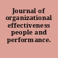 Journal of organizational effectiveness people and performance.
