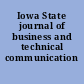 Iowa State journal of business and technical communication JBTC.