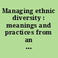 Managing ethnic diversity : meanings and practices from an international perspective /