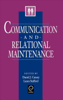 Communication and relational maintenance /