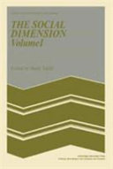 The Social dimension : European developments in social psychology /