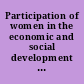 Participation of women in the economic and social development of their countries