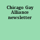 Chicago Gay Alliance newsletter