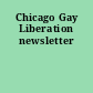 Chicago Gay Liberation newsletter