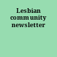 Lesbian community newsletter