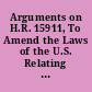 Arguments on H.R. 15911, To Amend the Laws of the U.S. Relating to the Registration of Trade-Marks hearings before the United States House Committee on Patents, Fifty-Ninth Congress, first session, on Mar. 21, 1906.
