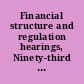 Financial structure and regulation hearings, Ninety-third Congress, first session ... November 6, 7, and 8, 1973.