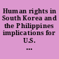 Human rights in South Korea and the Philippines implications for U.S. policy : hearings before the Subcommittee on International Organizations of the Committee on International Relations, House of Representatives, Ninety-fourth Congress, first session ..