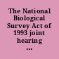 The National Biological Survey Act of 1993 joint hearing before the Subcommittee on Environment and Natural Resources of the Committee on Merchant Marine and Fisheries, House of Representatives, and the Subcommittee on National Parks, Forests, and Public Lands of the Committee on Natural Resources, House of Representatives, One Hundred Third Congress, first session, on H.R. 1845 ... July 15, 1993.