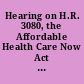 Hearing on H.R. 3080, the Affordable Health Care Now Act of 1993 hearing before the Committee on Education and Labor, House of Representatives, One Hundred Third Congress, second session, hearing held in Washington, DC, March 10, 1994.